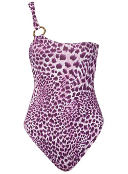 Dorothy Perkins Purple animal print swimsuit