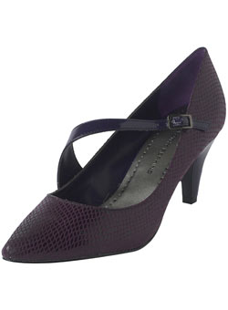 Dorothy Perkins Purple asymmetric bar shoes