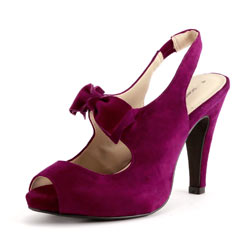 Dorothy Perkins Purple bow slingback shoes