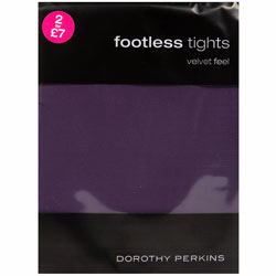 Purple footless tights