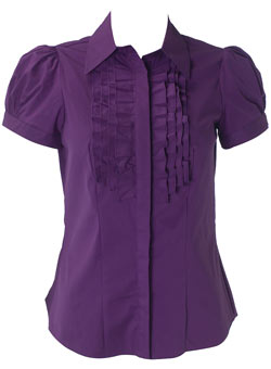 Dorothy Perkins Purple pintuck shirt