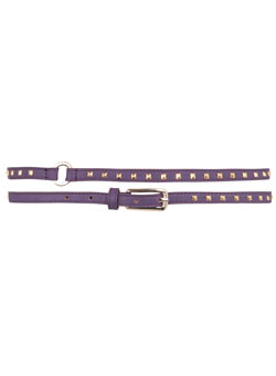 Purple stud skinny belt