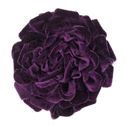 Purple velvet flower corsage