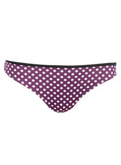 Purple/white spot bikini bottoms