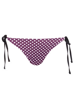 Dorothy Perkins Purple/white spot tie side bottoms