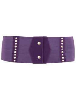 Purple wide corset waist belt