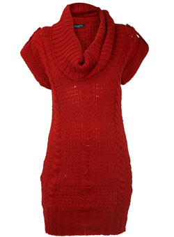 Dorothy Perkins Red chunky jumper