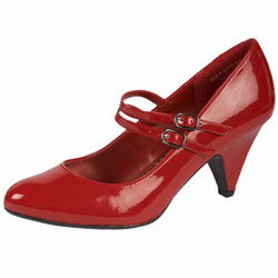 Dorothy Perkins Red double strap shoes