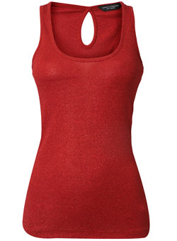 Dorothy Perkins Red lurex vest