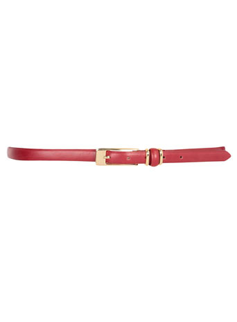 Red skinny belt