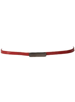 Red skinny metal plate belt