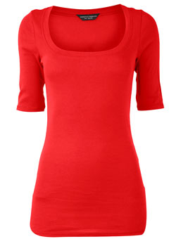 Dorothy Perkins Red square scoop top