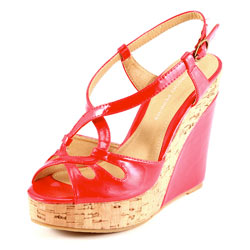 Dorothy Perkins Red strappy wedges