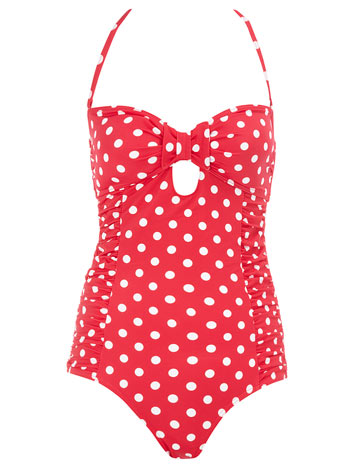 Dorothy Perkins Red tummy control swimsuit DP06920912