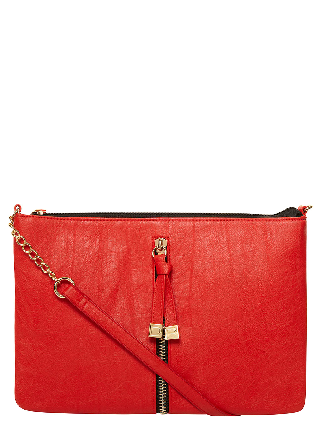 Red Vertical Zip Crossbody bag 18346326