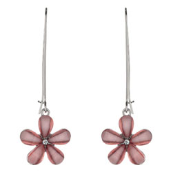 Resin flower drop earrings