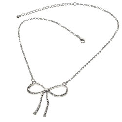 Dorothy Perkins Rhinestone Bow necklace