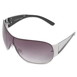 Silver large visor sunglasses