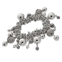 Dorothy Perkins Silver mixed size bead bracelet