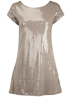 Dorothy Perkins Silver sequin tunic