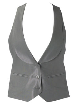 Dorothy Perkins Silver shiny waistcoat