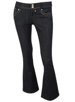 Dorothy Perkins Silver Stitch dark flare jeans
