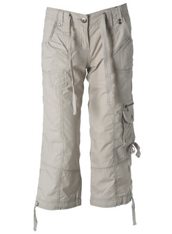Dorothy Perkins Stone roll-up combat trousers