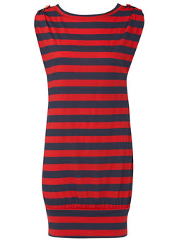 Dorothy Perkins Tall red and blue stripe tunic