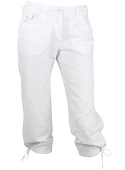 Dorothy Perkins Tall white linen crops