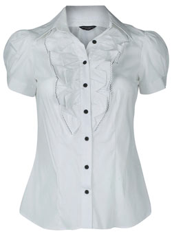 Dorothy Perkins White origami style shirt