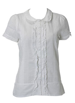 Dorothy Perkins White peter pan collar shirt