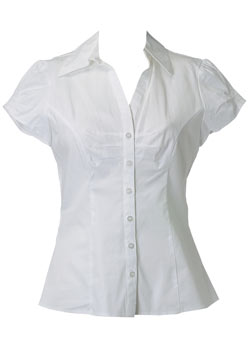 Dorothy Perkins White pleat front shirt