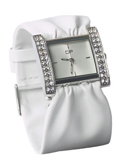 Dorothy Perkins White ruched strap watch
