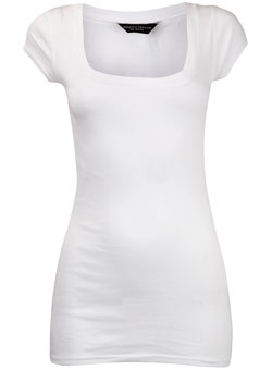 Dorothy Perkins White square scoop top