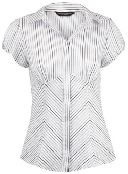 Dorothy Perkins White stripe seam detail shirt