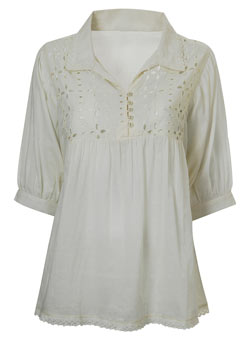 Dorothy Perkins White voile top