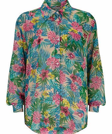 Womens Alice & You Oversized Floral Chiffon