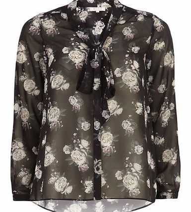 Dorothy Perkins Womens All About Rose Black Pussybow Blouse-