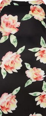 Dorothy Perkins Womens AX Paris Floral string strap dress- Black
