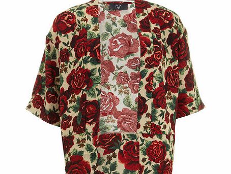 Dorothy Perkins Womens AX Paris Nude floral print jacket- Nude