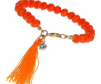 Dorothy Perkins Womens Bead Tassel Wristwear- Orange DP49814673