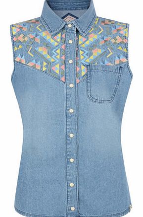 Dorothy Perkins Womens Bellfield Embellished Sleeveless Shirt-