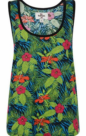 Dorothy Perkins Womens Bellfield Tropical print vest- Green