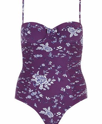 Dorothy Perkins Womens Berry Floral Swimsuit- Pink DP06113716