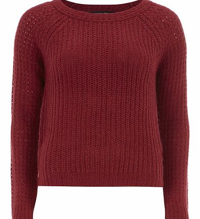 Dorothy Perkins Womens Berry pink twist stitch knitted jumper-