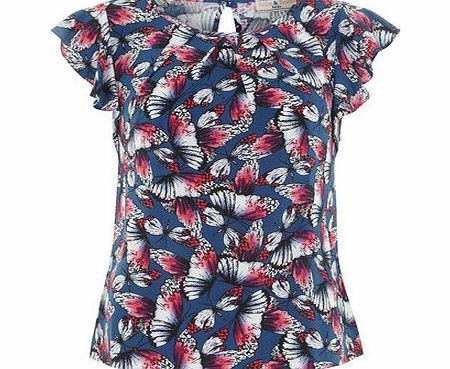 Dorothy Perkins Womens Billie and Blossom Petites Blue Butterfly