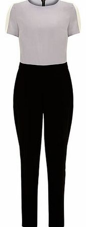 Womens Black and Grey jumpsuit- Black DP07214510