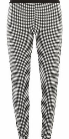 Womens Black and White Gingham Style Treggings-