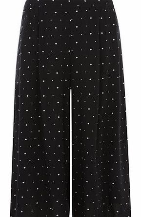 Dorothy Perkins Womens Black and White Spot Culotte Trousers-
