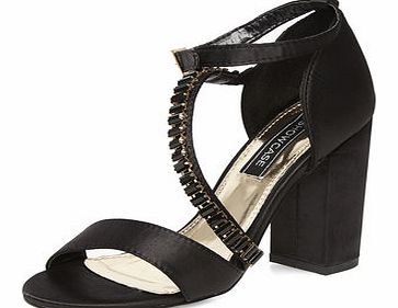 Dorothy Perkins Womens Black block heel sandals- Black DP22263110